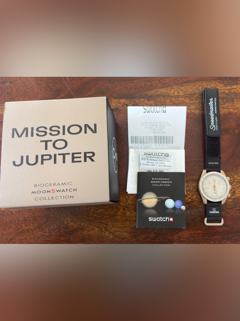 Omega Mission to Jupiter MoonSwatch Box & Papers